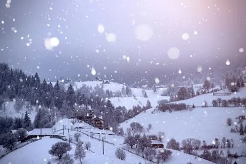 Snow in the mountains Stock Photos