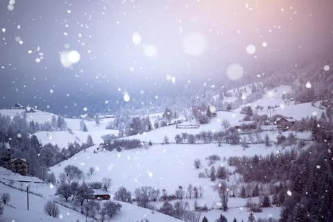Snow in the mountains Stock Photos