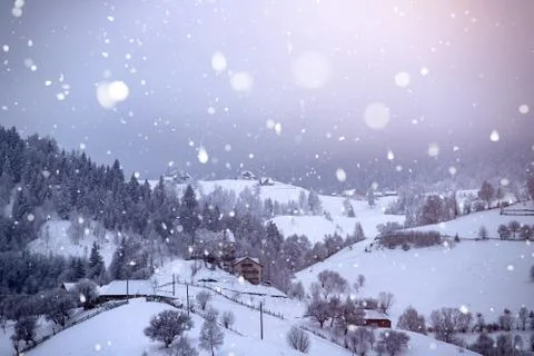 Snow in the mountains Stock Photos