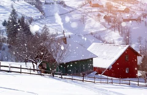 Snow in the mountains Stock Photos