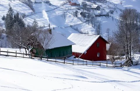 Snow in the mountains Stock Photos