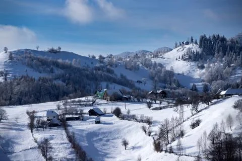 Snow in the mountains Stock Photos