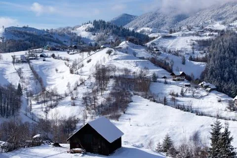 Snow in the mountains Stock Photos
