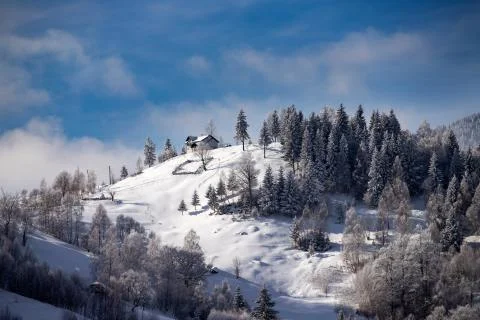 Snow in the mountains Stock Photos