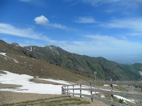 Snow in the mountains Stock Photos