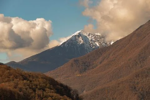 Snow mountains 스톡 사진