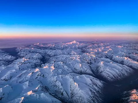Snow mountains Foto stock