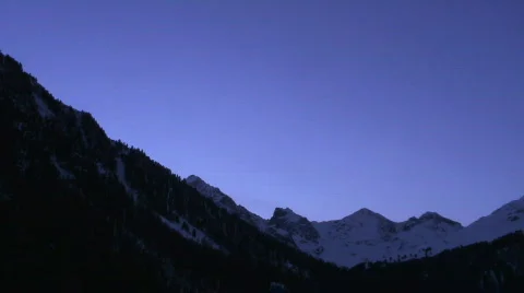 Snow mountains sunset timelapse Video stock 99748