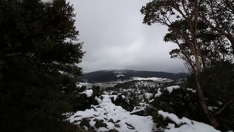 Snow on Mountains Timelapse 스톡 동영상 79986978