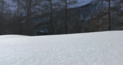 Snow in the mountains video clip. Snowy winter forest video. Stock Footage 303413341
