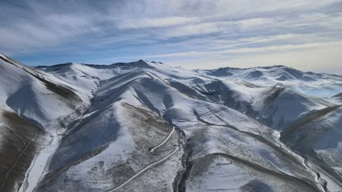 Snow mountains winter Vídeo Stock 237157366