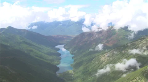 Snow on Mountaintops Stock Footage 37427246