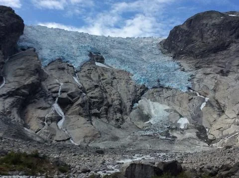 Snow Nigardsbreen Stock Photos