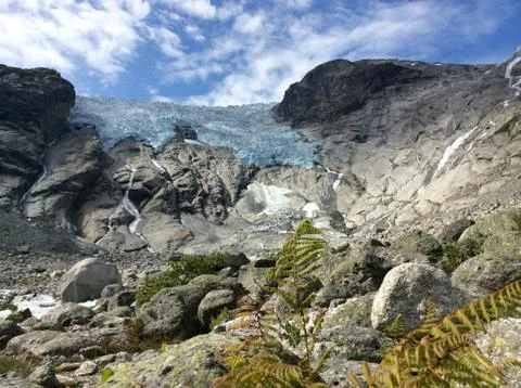 Snow Nigardsbreen Stock Photos