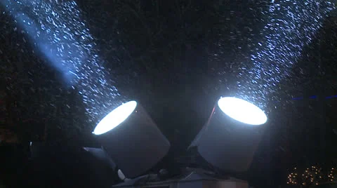 Snow at night Stock Footage 23426365