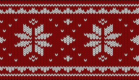 Snow nordic seamless Christmas pattern Stock Illustration