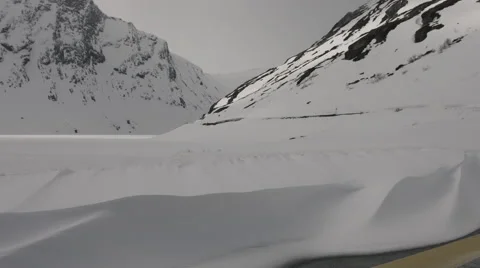 Snow Norwegian mountains Stock Footage 50376190