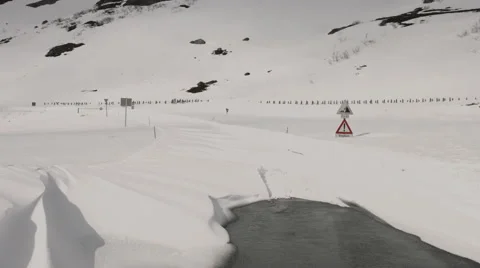 Snow Norwegian mountains Stock Footage 50378198