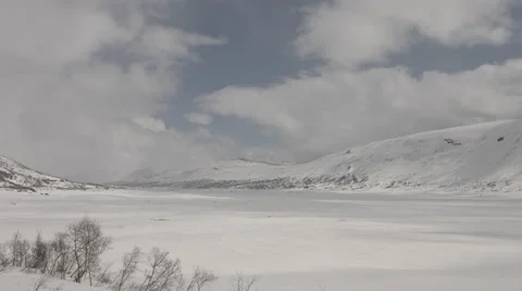 Snow Norwegian mountains Stock Footage 50378276
