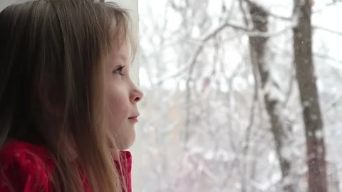 Snow Outside the Window 4K TZ Stock Footage 271087953