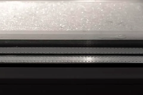 Snow outside the window Stock Photos