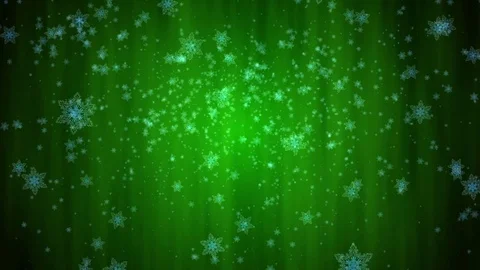 Snow over green background Video stock 83376735