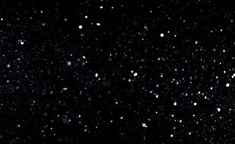 Snow overlay effect with drifting snowflakes. Heavy snowfall winter background Stock Photos