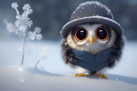 Snow Owl Winter イラスト素材