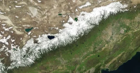 Snow pack reduction 2011-2015 in Sierra Nevada mountains Stock Footage 56192427