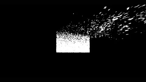 Snow particle flying from the rectangular box. Text revealing. Stock-Footage 203389525