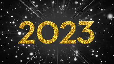 Snow Particles 2023 Happy NYE Stock Footage 222741953