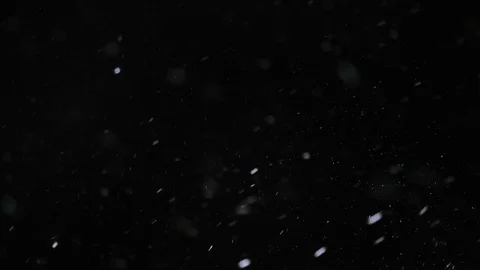 Snow Particles Falling From the Night Sky Stock-Footage 81840774