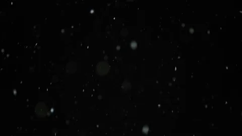 Snow Particles Falling From the Night Sky Stock-Footage 81842357
