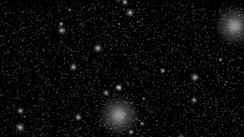 Snow Particles Falling Over Black Background, Animation Stock Footage 295205390