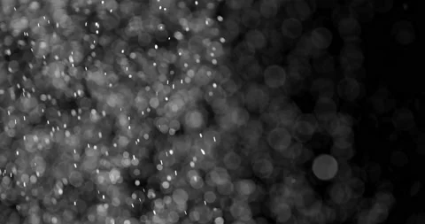 Snow Particles Overlay on Super Black Background Stock Footage 142458066