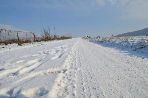 Snow path Stock Photos