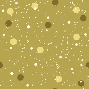 Snow pattern with hexagonal confetti. Seamless vector Stock Illustration