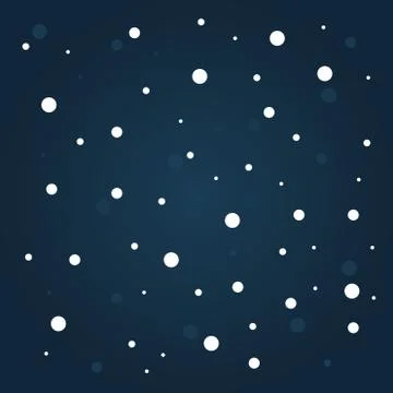 Snow pattern over night sky. Vector illustration. Stock Illustration