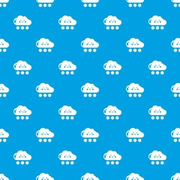 Snow pattern vector seamless blue Illustrazione stock