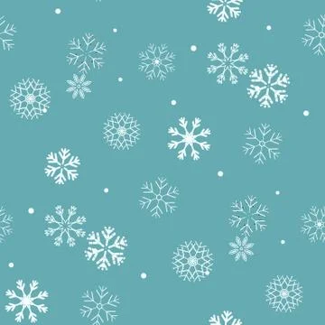 Snow pattern. Vector seamless pattern with snowflakes. Festive Christmas and 스톡 일러스트