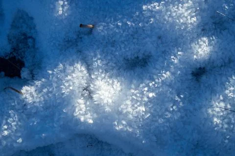 Snow patterns on the snow Stock Photos