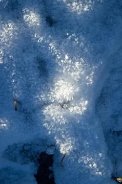 Snow patterns on the snow Stock Photos