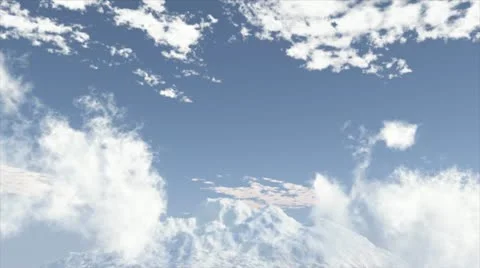 Snow peak cloud fly through 库存影片 11058677