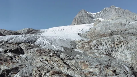 Snow peak, global warming Stock Footage 119335561