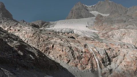 Snow peak on mountain cap Stock Footage 119394553