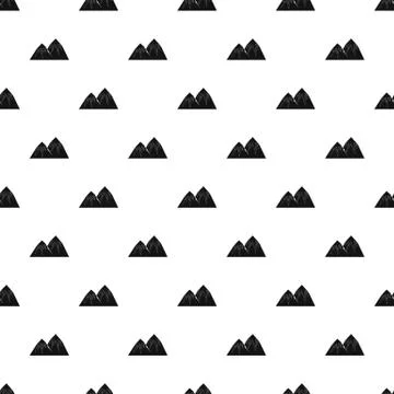 Snow peak pattern seamless vector Stock Illustration
