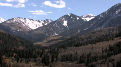 Snow Peaks of Colorado Rocky Mountains Stock Footage
