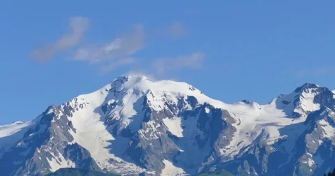 Snow peaks Mountains nature Background landscape Timelapse 4k video Stock Footage 80206149