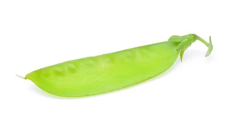 Snow peas isolated on white background Stock Photos