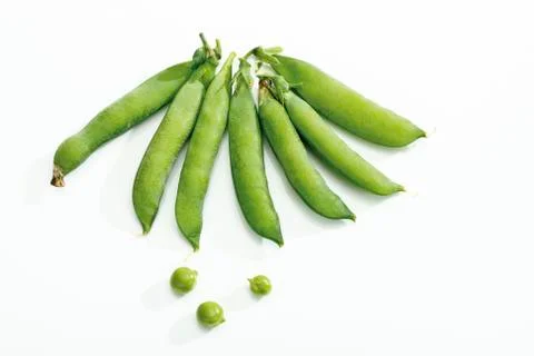 Snow peas in pod Stock Photos